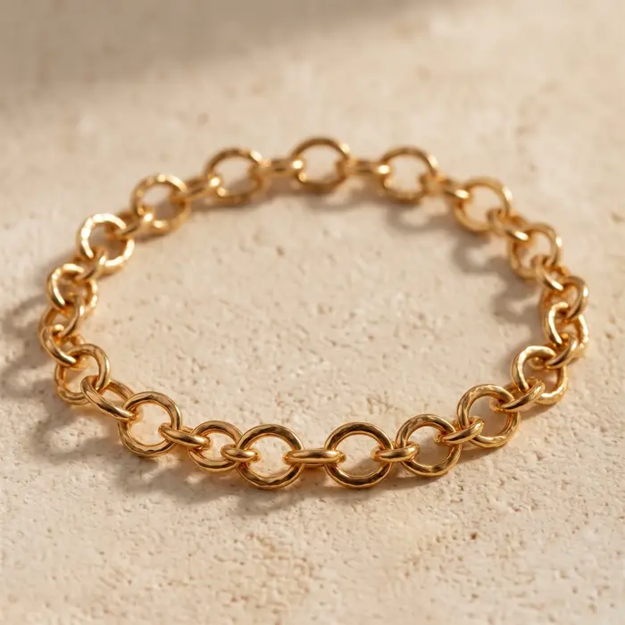Pulseira Trama em elos de ouro 18k